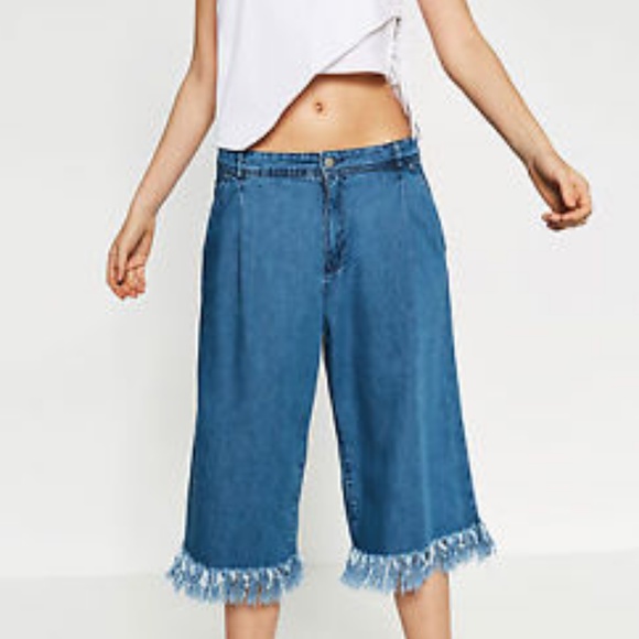 zara jeans culottes